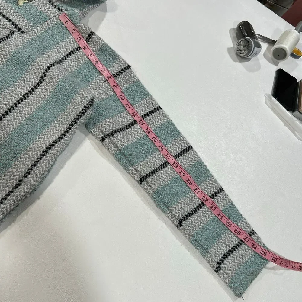 Baja Joe Striped Baja Hoodie Pullover XL Mint Gray Surf Skate